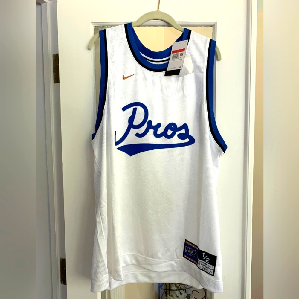 Nike Men Dri-Fit Lil Penny 1/2 Cent Basketball Jersey White DA5991 100 Size L